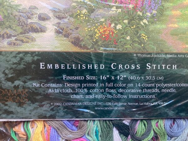 Embellished Cross Stitch - "The Garden of Prayer" - Image 2