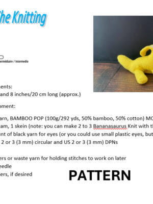 Bananasaurus Knit E-Pattern